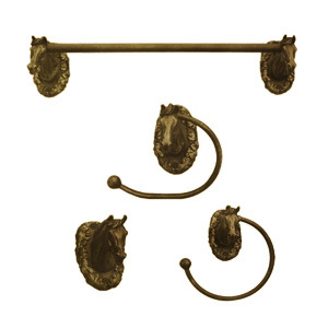 Horses - Antique Brass