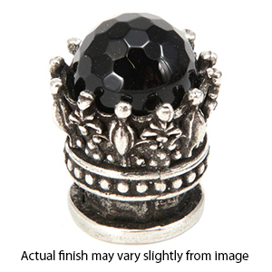 King George - Crowning Glory - Petite Round Knob w/ Onyx Stone