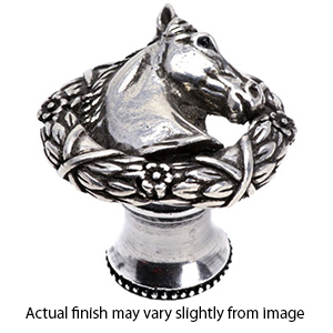 Ranch Living - Horse in Laurel Leaf Wreath Knob (Right)