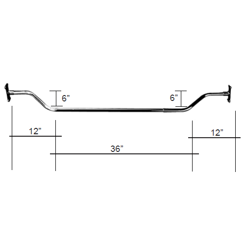 Shower Enlarger Rod Cellini Offset Offset Shower Enlarger Rod 60