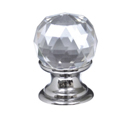 40500 Series - Facet Crystal Knob - Mazac Base