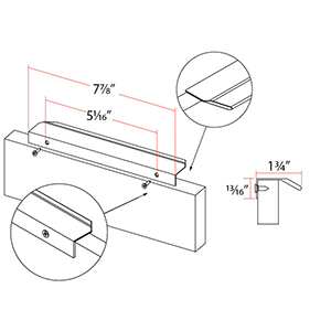 D207 - 7-7/8" Tab Pull - Matte Black