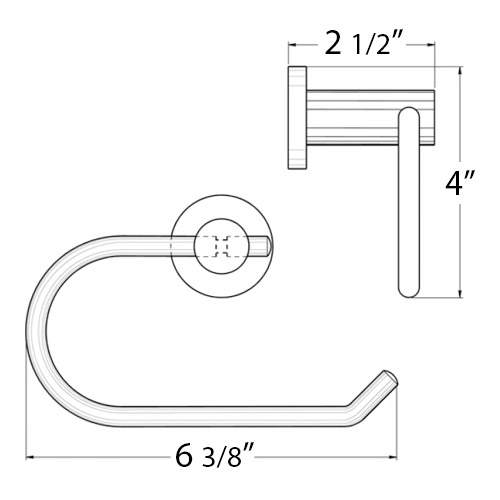Nobe Euro Post Tissue Holder Polished Chrome