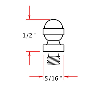 Mortise Hinge Finial - Acorn