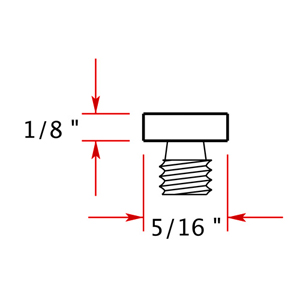 Mortise Hinge Finial - Button