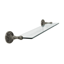 Traditional - 17 5/8" Glass Shelf - Antique Pewter