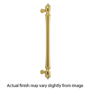 86343 - Traditional Brass - 12" Spindle Appliance Pull - Unlacquered Brass