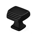 86421 - Art Deco - 1.25" Cabinet Knob - Flat Black