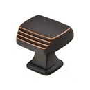 86421 - Art Deco - 1.25" Cabinet Knob - Oil Rubbed Bronze