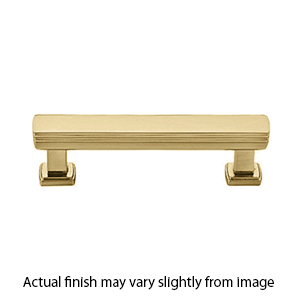 86423 - Art Deco - 4" Cabinet Pull - Satin Brass