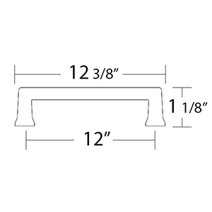 86479 - Art Deco - 12" Alexander Pull - Polished Nickel