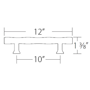 86490 - Art Deco - 10" Tribeca Pull - Satin Brass