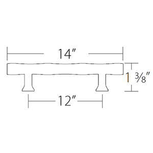 86491 - Art Deco - 12" Tribeca Pull - Polished Nickel