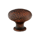 86037 - Arts & Crafts - 1.25" Round Dimpled Knob - Oil Rubbed Bronze
