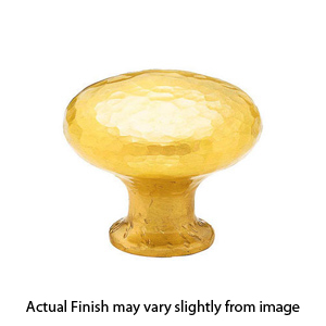 86037 - Arts & Crafts - 1.25" Round Dimpled Knob - Satin Brass