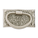 86041 - Arts & Crafts - Hammered Oval Ring Pull - Satin Nickel