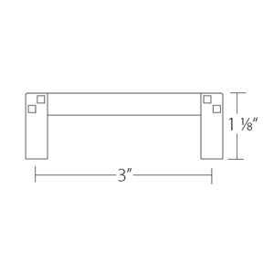 86043 - Arts & Crafts - 3" Mortise & Tenon Pull - Oil Rubbed Bronze