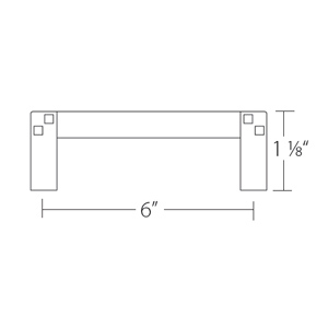 86276 - Arts & Crafts - 6" Mortise & Tenon Pull - Oil Rubbed Bronze