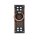 86042 - Arts & Crafts - Hammered Vertical Ring Pull - Oil Rubbed Bronze