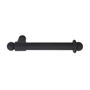 2503 - Wrought Steel - Paper Holder Bar Style - Rosette # 3 - Flat Black