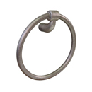 2501 - Wrought Steel - Towel Ring - Rosette # 3 - Satin Steel