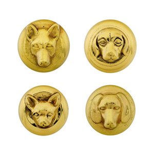 Dogs - Polished Brass