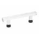 86724 US10B - Glass Crystal - 4"cc Cabinet Bar Pull - Oil Rubbed Bronze