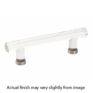 86724 US15 - Modern Glass - 4"cc Cabinet Bar Pull - Satin Nickel