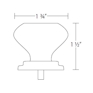 86028 - Old Town Wardrobe 1.75" Crystal Knob