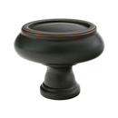 86304 - Geometric Brass - 1 1/8" Oval Knob - Oil Rubbed Bronze