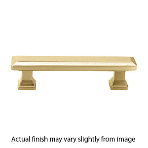 86492 - Geometric Brass - 5" Rectangular Cabinet Pull - Satin Brass