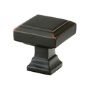 86295 - Geometric Brass - 1.25" Square Knob - Oil Rubbed Bronze