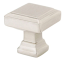 86295 - Geometric Brass - 1.25" Square Knob - Satin Nickel