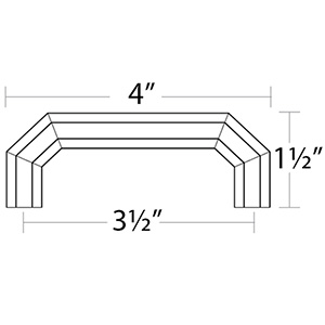 86614 - Hollywood Regency - 3.5" Riviera Pull - Polished Chrome