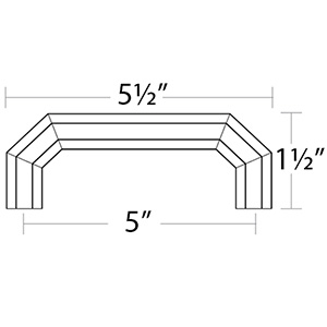 86616 - Hollywood Regency - 5" Riviera Pull - Polished Nickel