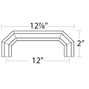 86621 - Hollywood Regency - 12" Riviera Appliance Pull - Polished Nickel