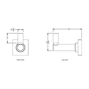 Select Single Hook - Round Stem - Smooth/ Knurled Tip
