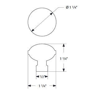 86695 - Industrial Modern - Brandt 1.25" Knob - Flat Black