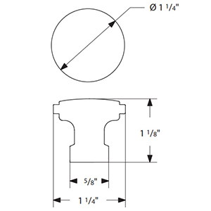 86697 - Industrial Modern - Haydon 1.25" Knob - Polished Chrome