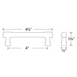 86687 - Industrial Modern - Jasper 4" Pull - Flat Black