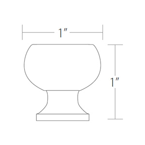 86314 - Mid Century Modern - 1" Atomic Knob - Polished Nickel