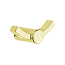 2809 - Modern Brass - Double Hook - Small Disc Rosette - Unlacquered Brass