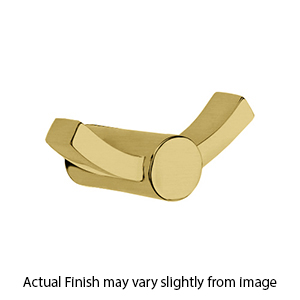 2809 - Modern Brass - Double Hook - Urban Modern Rosette - Satin Brass