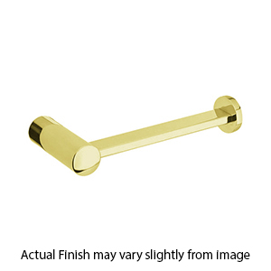 2804 - Modern Brass - Paper Holder Bar Style - Modern Rosette - Unlacquered Brass