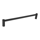 28024 - Modern Brass - 12" Towel Bar - Modern Rosette - Flat Black