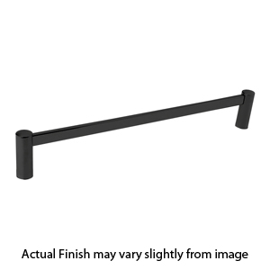 28024 - Modern Brass - 12" Towel Bar - Modern Rosette - Flat Black