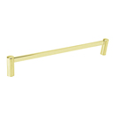 28024 - Modern Brass - 12" Towel Bar - Square Rosette - Unlacquered Brass
