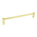 28024 - Modern Brass - 12" Towel Bar - Urban Modern Rosette - Unlacquered Brass