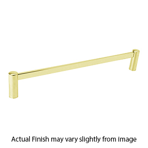 28024 - Modern Brass - 12" Towel Bar - Modern Rosette - Unlacquered Brass