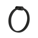 2801 - Modern Brass - Towel Ring - Modern Rosette - Flat Black